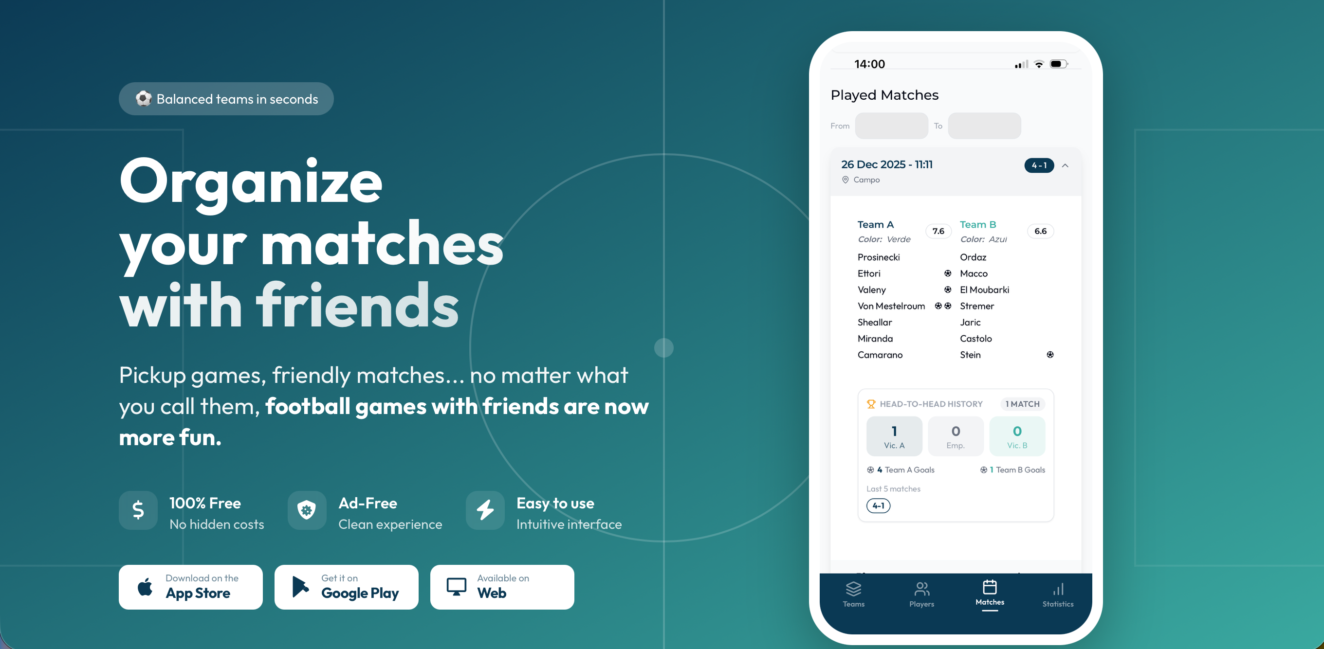 FutBalance - Renewed home with app screen carousel and testimonials section
