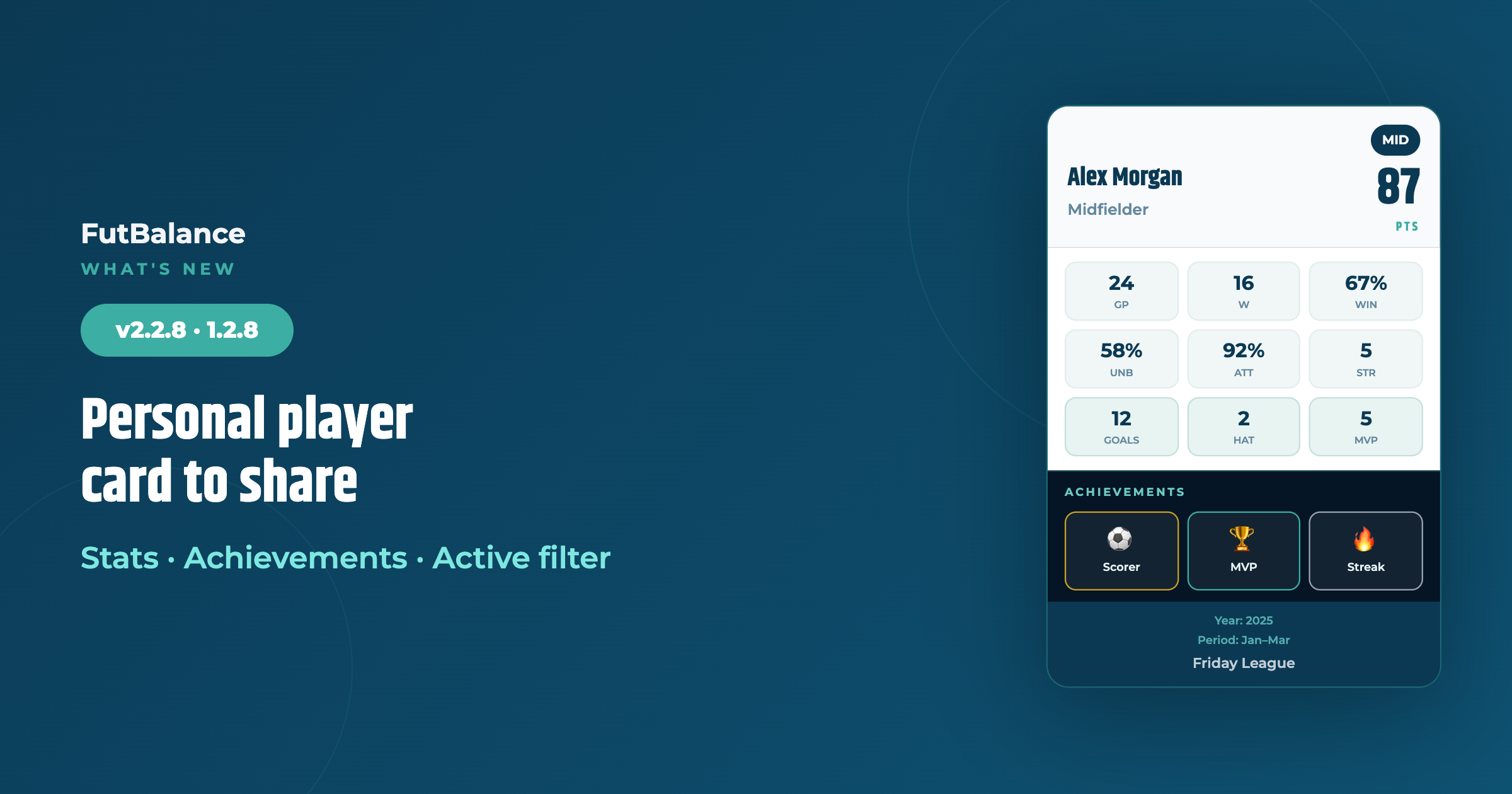 FutBalance 2.2.8 – Personal player card