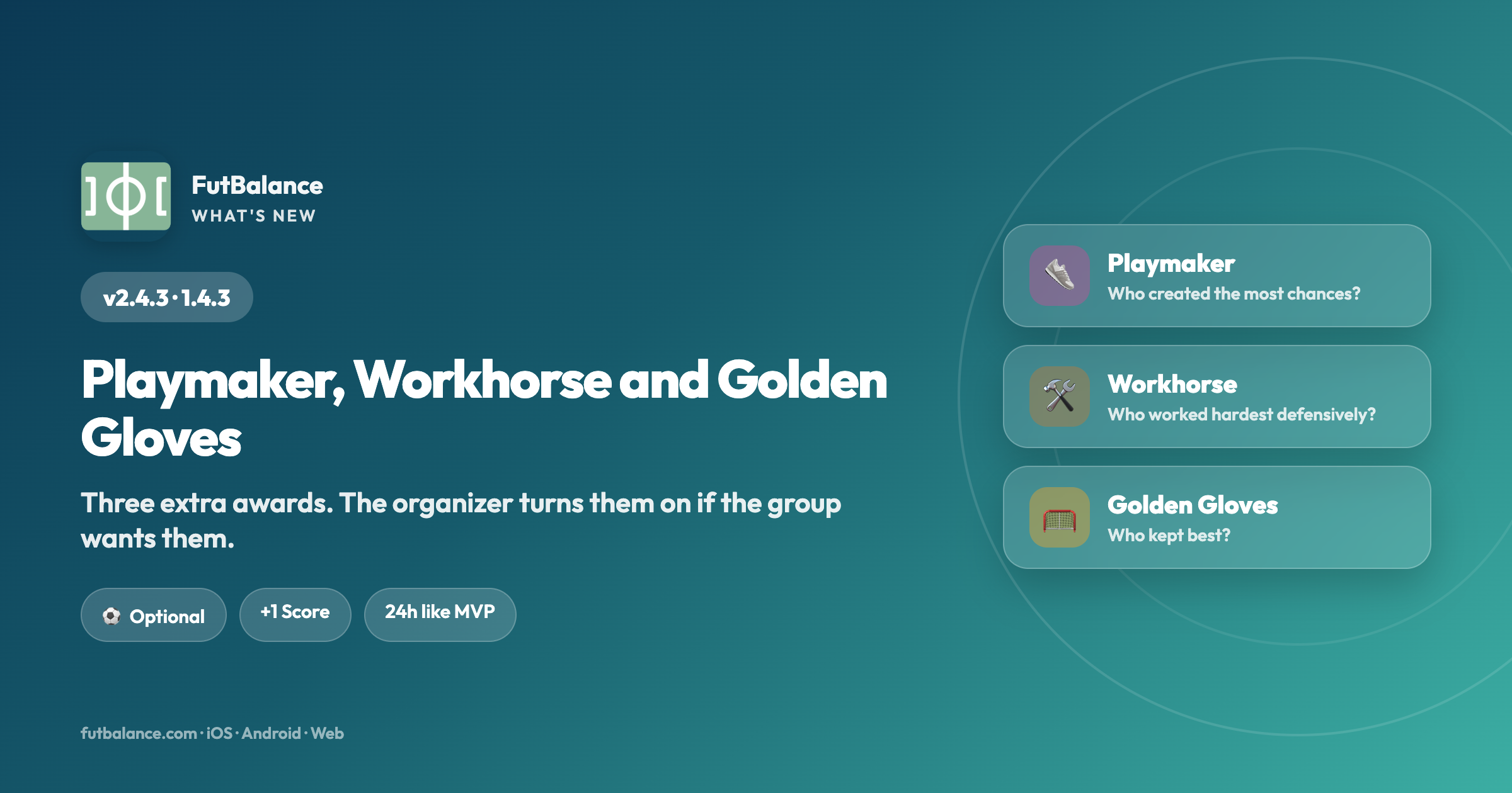 FutBalance 2.4.3 – Playmaker, Workhorse and Golden Gloves