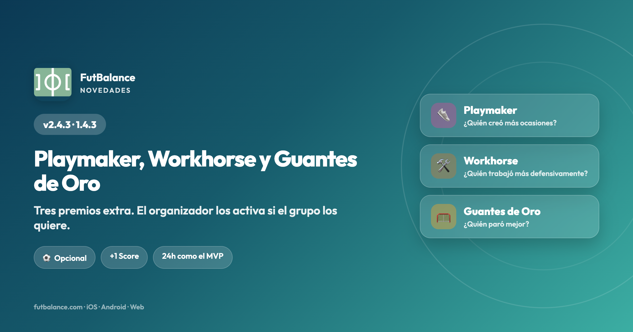 FutBalance 2.4.3 – Playmaker, Workhorse y Guantes de Oro